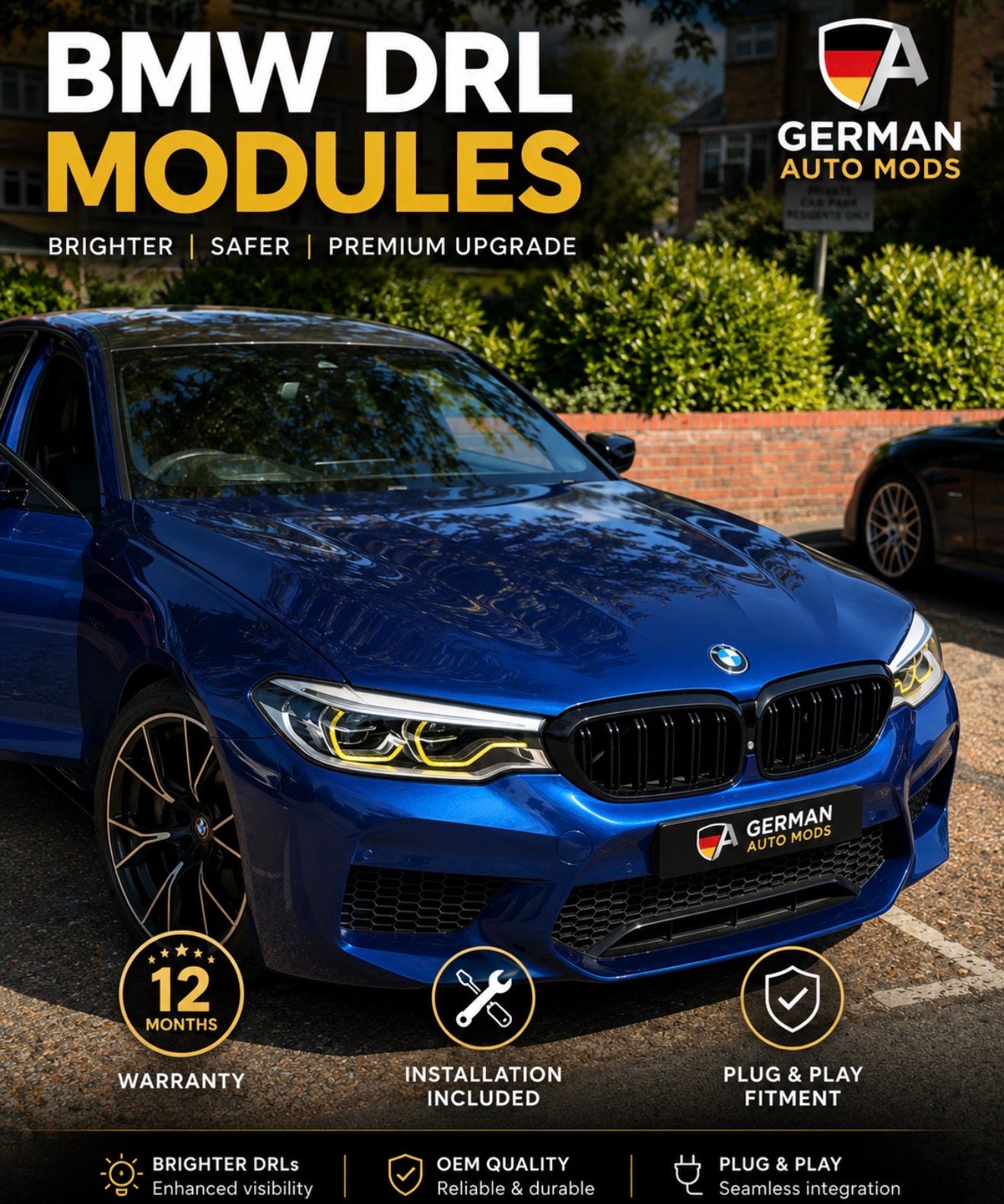 BMW G30 5 Series & F90 M5 CSL Yellow DRL Module